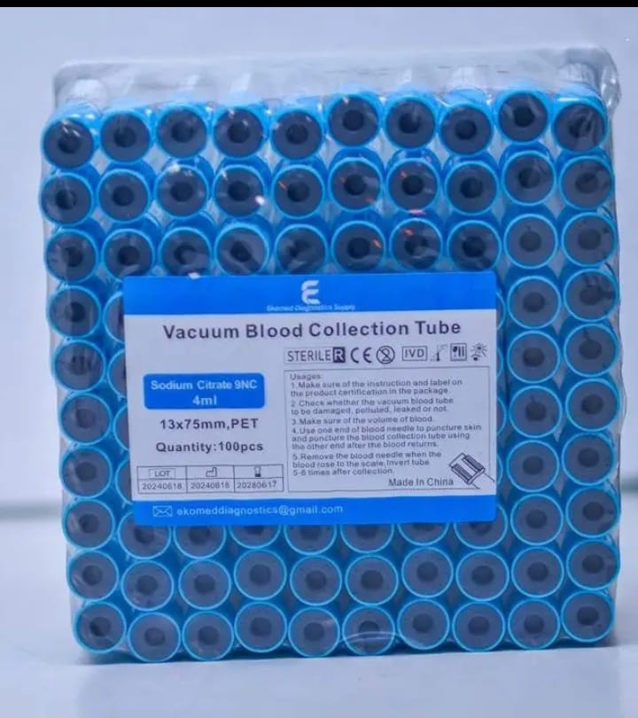 Vacuum Blood Collection Tubes (Blue)